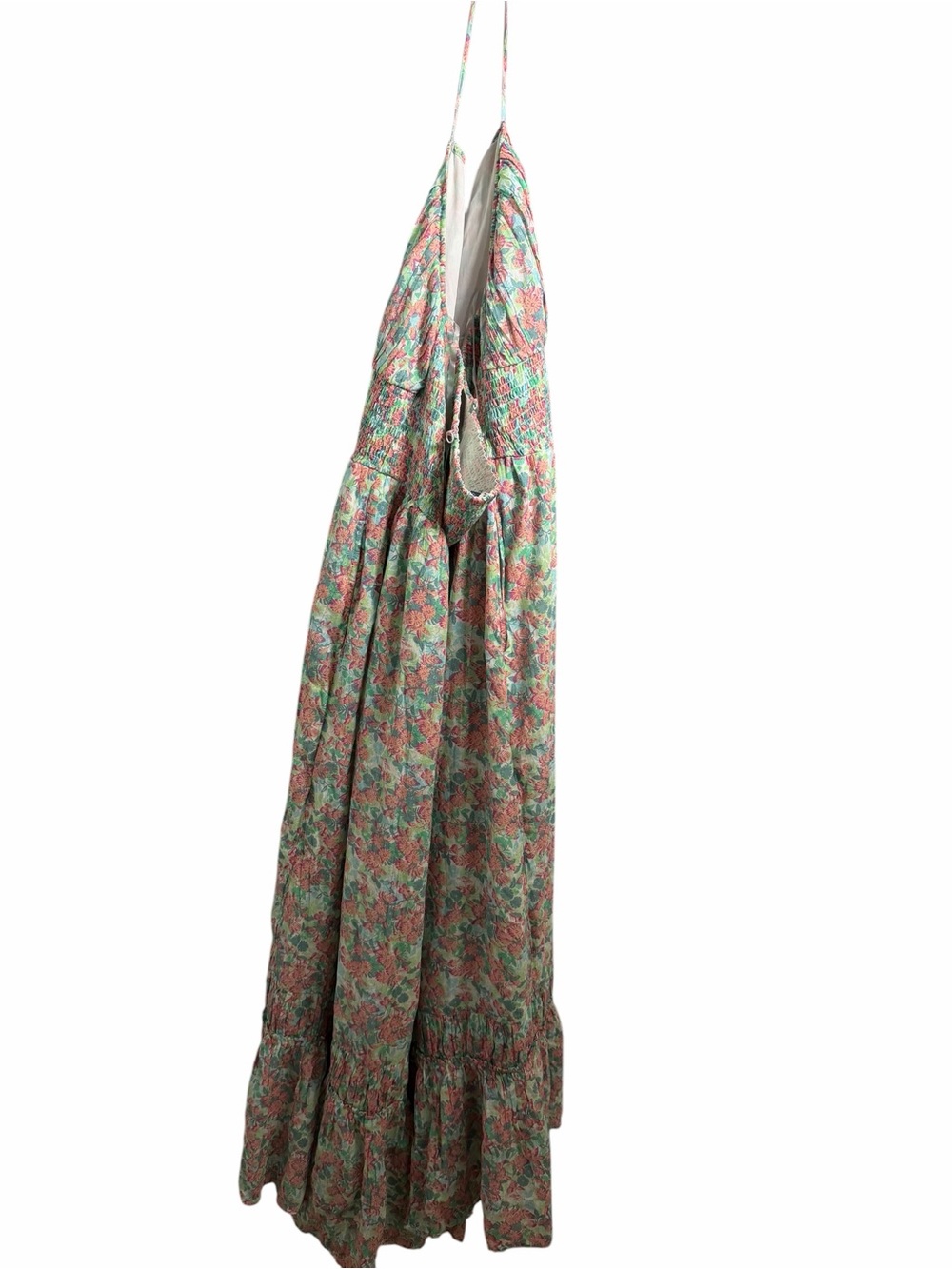 American Eagle Outfitters Floral Maxi Dress in Green and Pink - Picture 3 of 11
